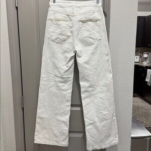 Cotton On white off white baggy boyfriend style stretch wide leg jeans 6 29